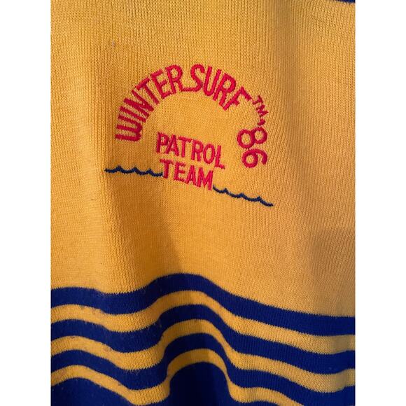 Vintage 1980s Ocean Pacific Winter Surf ’86 Patrol Team Sweater Size L - Picture 4 of 9